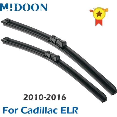 MIDOON Wiper Blades for Cadillac ELR Fit Push Button Arms 2010 2011 2012 2013 2014 2015 2016
