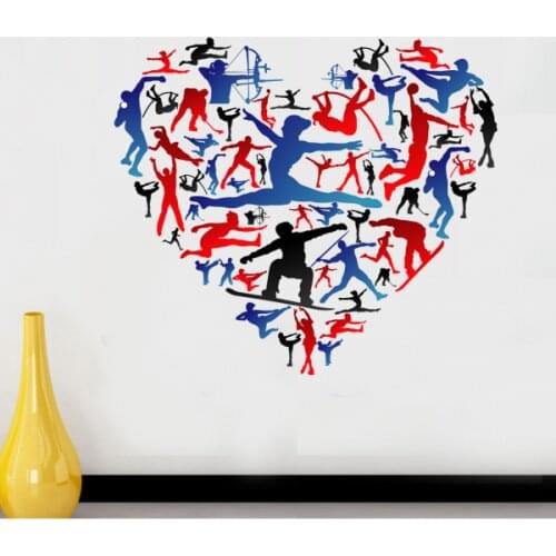 Sport Wall Sticker Wedding Decor Vinyl Waterproof Wall Sticker Wall Wallpaper Decal