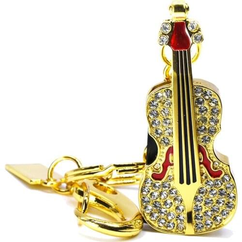 Metal Guitar Pen Drive Waterproof Usb Flash Drive 64GB 128GB Lanyard Memory Stick key Pendrive 32GB 16GB 8GB 4GB Ustick