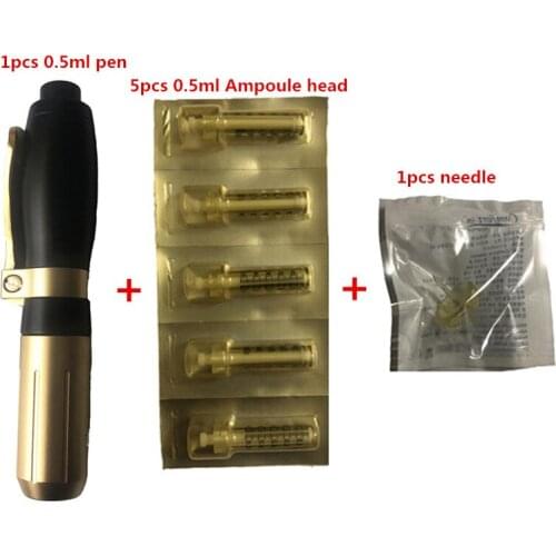 0.5ml hyaluron pen gun Free shipping atomizer hyaluron pen wrinkle removal water syringe needle free injection needless
