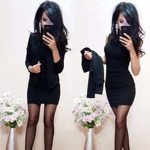 Elegant Blazer Dress Suits Women Business Work Uniform Office Lady Professional Two Piece Set Suit Dress Female Fashion 2021