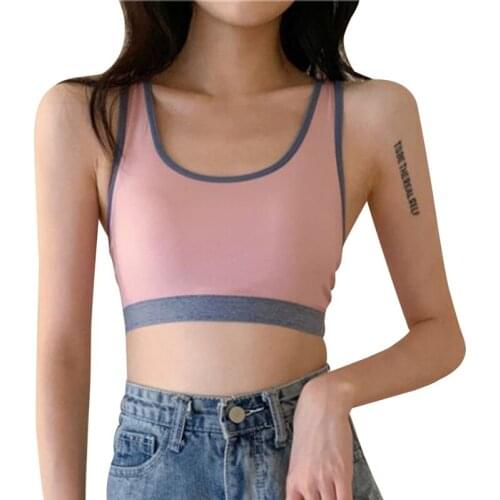 Women Sports Bra Breathable Mesh Back Absorb Sweat Shockproof Padded Sports Tops Vest Yoga Fitness Gym Running Underwear