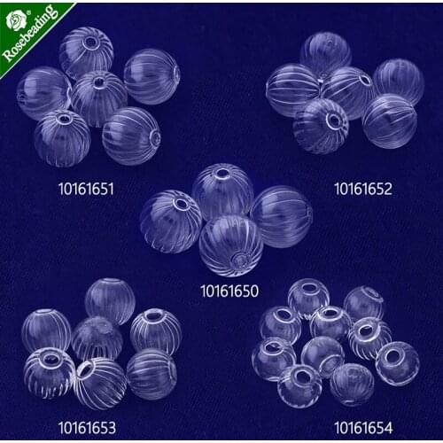 10pcs Pumpkin ball Shape White Clear glass for jewelry Pendant wishing Bottles