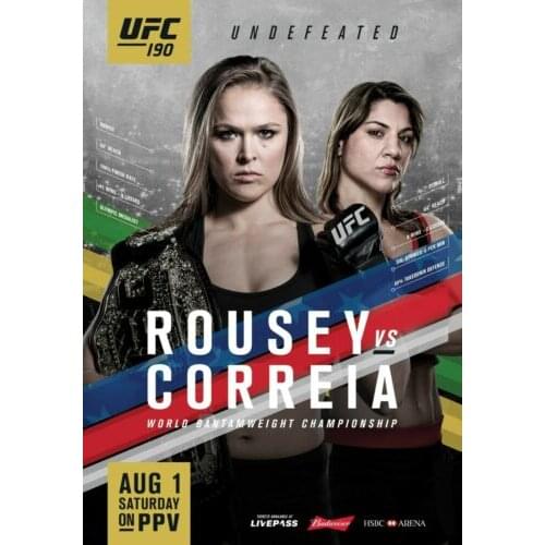 190 Ronda Rousey vs Bethe Correia Art print Silk poster Home Wall Decor