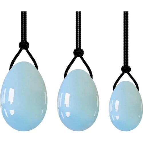 3 Pcs Drilled Opalite Yoni Eggs Kegel Exercise Egg Spheres for Women Health Care