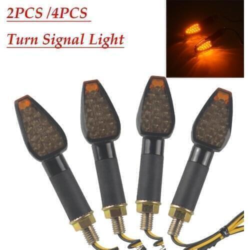 4Pcs/2Pcs Universal Motorcycle Turn Signal Indicator Light Turning Amber Lamp Bulb Motorbike Lamps Blinker Flash Bike Lamp parts
