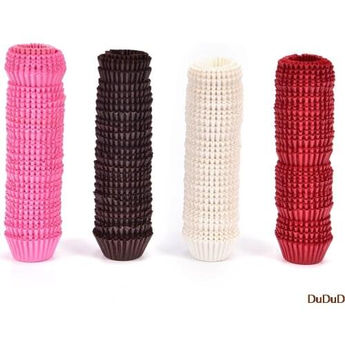 500Pcs Multiple Colors Cupcake Liners Food Grade Paper Cup Cake Baking Cup Muffin Kitchen Cupcake Cases Cake Molds