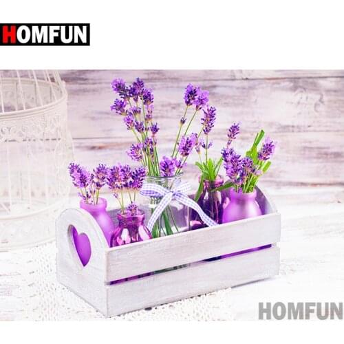 HOMFUN Full Square/Round Drill 5D DIY Diamond Painting "flower" Embroidery Cross Stitch 5D Home A08040