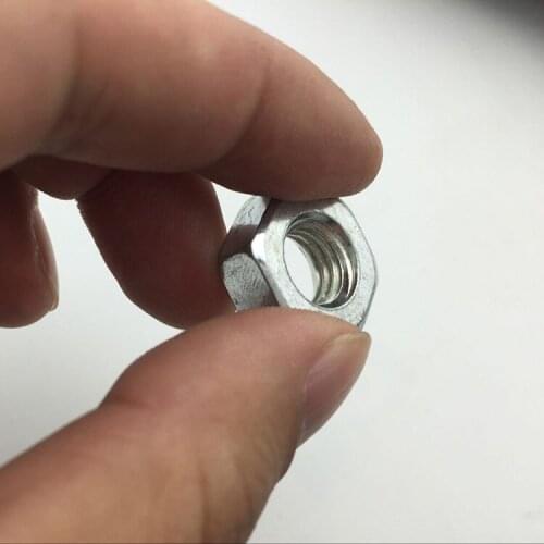 Free shipping 100 pcs Hexagonal nut 4.8 galvanized carbon steel nut screw nut M2M2. 5 m3m4m5m6m8m10m12m14 M22