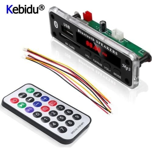 5V 12V Wireless Bluetooth MP3 WMA Decoder Board Audio Module Support USB SD AUX FM Audio Radio Module For Car Accessories