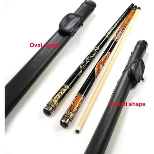 Xmlivet Pool Cue Stick in 11.75mm/12.75mm Tip black/yellow color 1/2 splited canadian maple Billiard cues with cue case