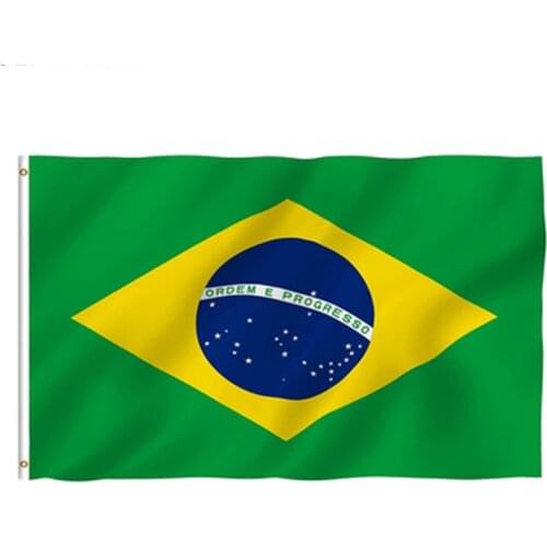 Brazil Flag Brazilian Football Cheerleader Flag 90x150CM Custom Super-Poly Indoor/Outdoor Decor National Flag Banner 3Ft*5Ft