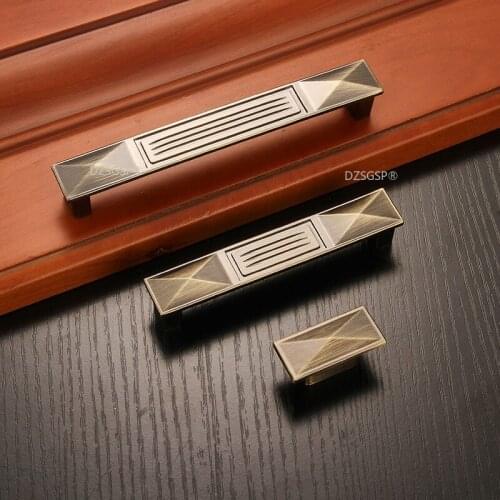 Dresser Door Hardware Cabinet Kitchen Pulls Antique Bronze Drawer Cupboard Knobs Knurled Zinc Alloy House Handles