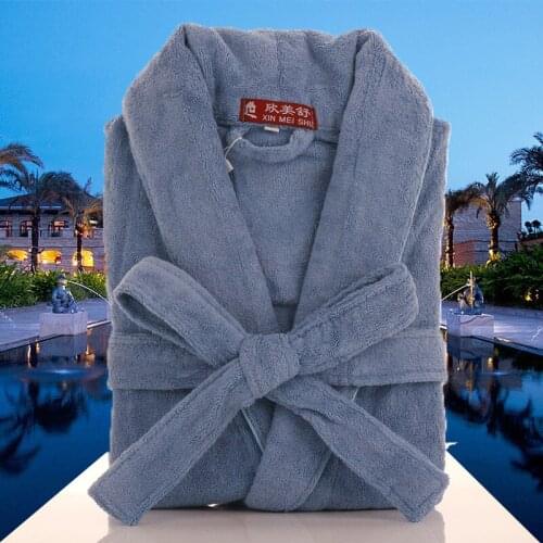 Cotton Bathrobe Women Winter Thick Pajamas Sleepwear Nightgown Ladies Blanket Towel Fleece Warm Soft Kimono Robe Home White