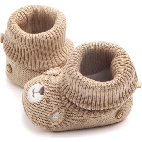 New babys wool shoes soft bottom non-slip baby shoes baby toddler shoes