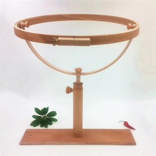 Dia41cm Hoop Embroidery Frame Wood Cross Stitch Embroidery Frame Wooden Stand Embroidery Frame Desktop Frame Cross Stitch Tools