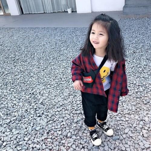 Baby Girl Clothes 2019 Spring Autumn New Kids Plaid Shirt Toddler Outwear Coat Kids Cotton Casual Jackets Tops Baby Girl Blouses