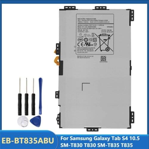 Original Replacement Tablet Battery EB-BT835ABU For Samsung Galaxy Tab S4 10.5 SM-T830 T830 SM-T835 T835 7300mAh