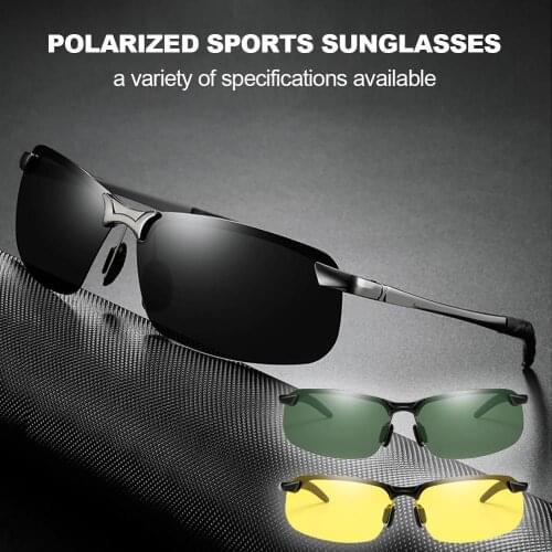 Polarized Sports Sunglasses for Men Women Cycling Running Driving Fishing Golf Baseball Night Vision Glasses Zinc Alloy Frame