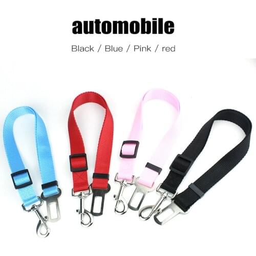 Pet Dog Cat Car Seat Belt Adjustable Harness Seatbelt Lead Leash for Small Medium Dogs Travel Clip Pet Supplies 6 Color