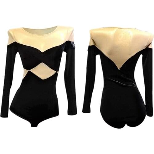Sexy leotard for dance Ballet Dance Gymnastics Leotard Latin Dance costumes ballroom top latin top bodysuit Pole dance clothing