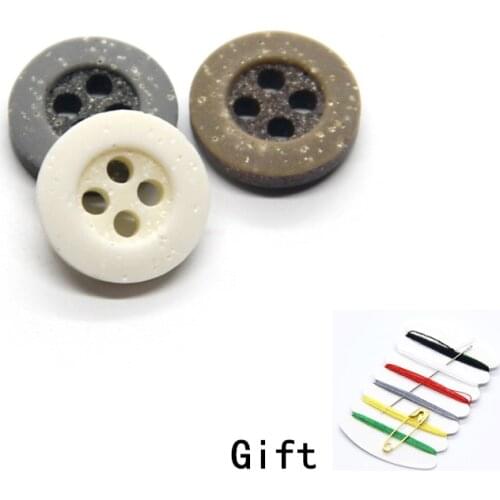 9/10/11mm Matte Resin Sewing Shirt Buttons For Clothing Men Wear Decorative 4 Holes Handmade DIY Accessories Wholesale