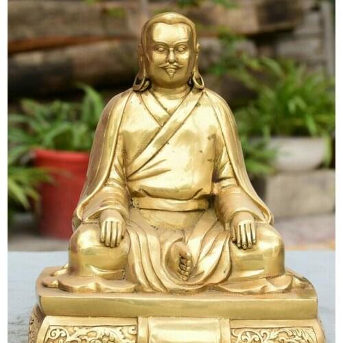 9" Tibetan Buddhism Tsong-Kha-Pa Je Tsongkhapa Tsov-kha-pa Buddha Staue