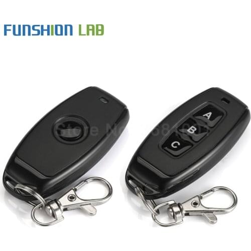 FUNSHION 433 Mhz RF 1CH 3 CH Remote Controls or 433Mhz Universal Wireless Remote Control Switch DC 12V 1CH Relay Receiver Module