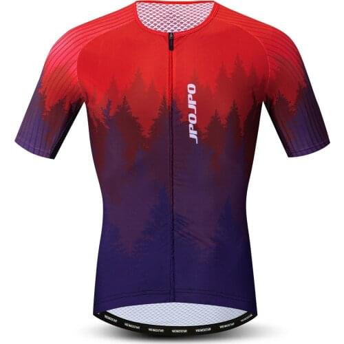 Cycling Jerseys Men Short Sleeve Full Zipper High Breathable Cycling Clothes mtb Shirts Back Reflective Strips With 4 Pockets