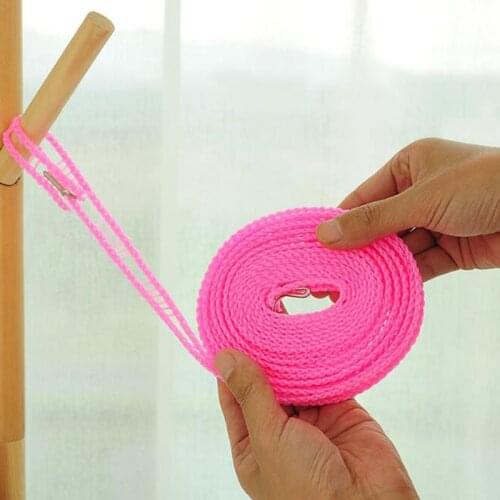 Outdoor Windproof 5m Adjustable Strength Nylon Durable Anti Slip Drying Clothes Hangers Rope Clothesline Washing Line Laundry