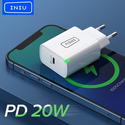 INIU LED USB C Charger Quick Charge 4.0 20W PD Fast Charging USB Charger For iPhone 12 11 Pro Max Samsung S21 S20 Huawei Xiaomi