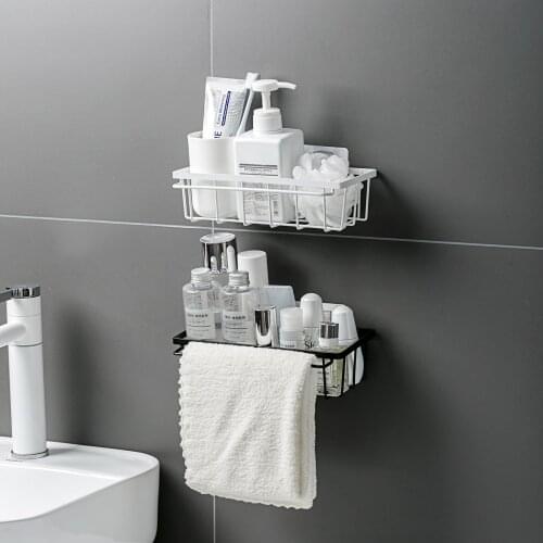 Iron Bathroom Shelf Rack Shower Caddy Shampoo Holder Soap Cosmetic Shelves Kitchen Bathroom Organizer