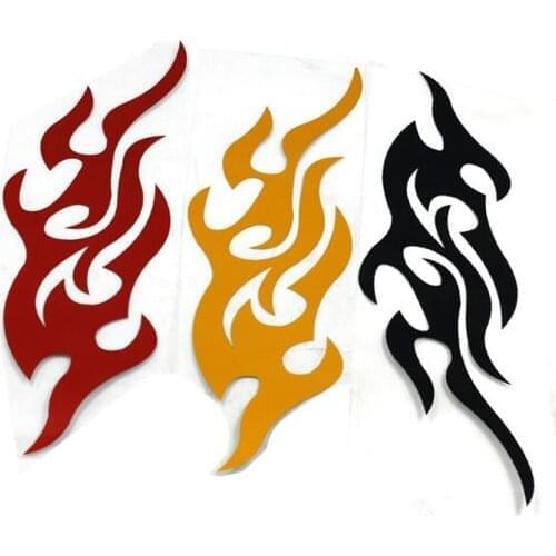 10pairs Car Styling Flame Fire Car Stickers Decals for All Universal Cars Motorcycles On body Rear-view Mirror Car Lights Brow