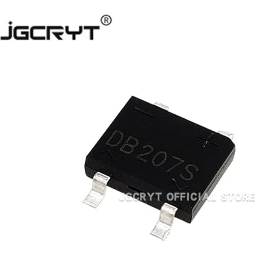 10 Unids/lote Manufacturers selling DB207S patch DB207 bridge stack SOP-4 large chip 2A 1000V DBS package