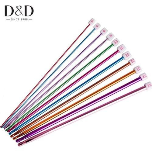 11 Sizes Crochet Hooks Set Afghan Aluminum Knitting Needles DIY Knit Weave Craft Yarn Sewing Tools