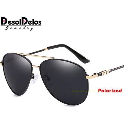2019 Hot Polarized Sunglasses Classic Pilot Metal Frame Sun Glasses for Driving Retro Vintage Goggles Mirror Lens Gafas UV400