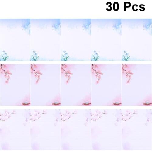 30 Sheets Creative Letter Paper Writing Paper Vintage Note Paper Stationery Paper for Home Office School