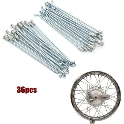 36PCS Motorcycle Rear Wheel Steel Spokes Steel Wire Cap Hat 16" For Honda XL100 CRF100 XR100 CRF XR 100 1979 - 1985 1981 up