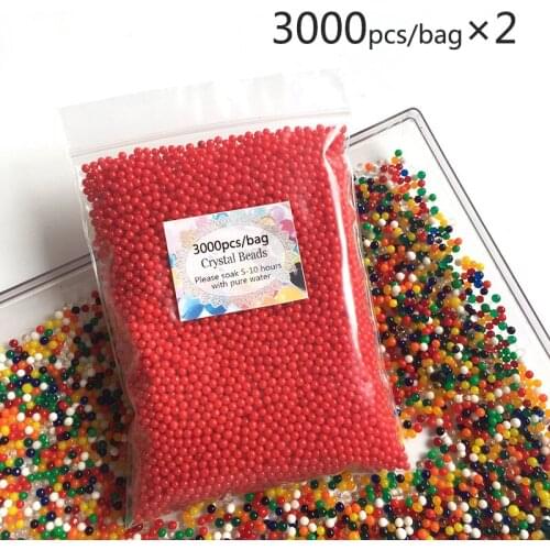 6000 PCS/Bag Crystal Soil Water Beads Hydrogel Balls Growing Gel Ball 2.5-3mm Big Decorative Flower Wedding Home Decor