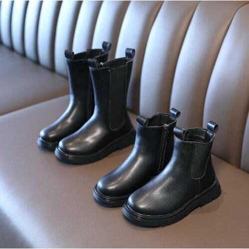 Childrens snow bootsautumn and winterMartin boots boys shoes fashion soft bottom non-slip girls boots 26-36 sports runningshoes