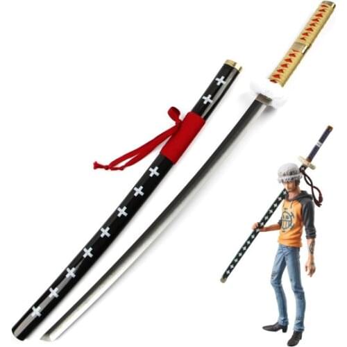 One Piece Trafalgar D Water Law ZORO Anime Cosplay Wooden Sword Knife Blade Weapon Japanese Katanta Cosplay Props for Halloween
