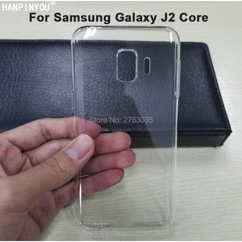 For Samsung Galaxy J2 Core J260G 5.0" Glossy Snap Phone Case Crystal Invisible Hard PC Cover Clear Protect Back Shell
