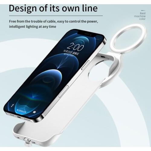 1PCS Selfie Ring Light Phone Case For Real-time Streaming/Makeup Video-Illuminated Phone Case Compatible With IPhone 12/12Pro