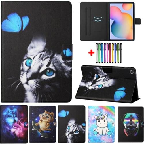 For Samsung Galaxy Tab A7 Case 2020 10.4 SM-T500 T505 Cartoon Stand Tablet Funda For Samsung Tab A7 Lite Cover 8.7 SM-T220 T225