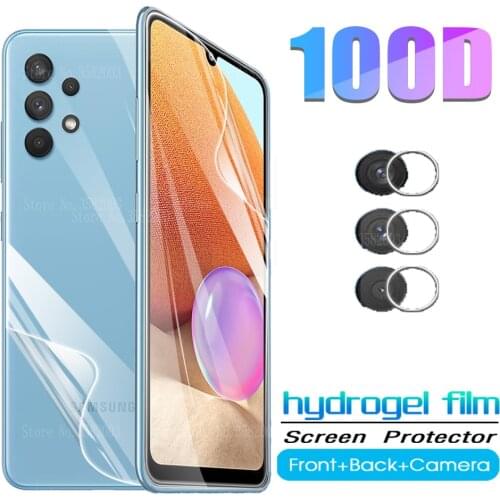 Samsun a32 hydrogel film front back screen protectors for samsung galaxy a32 a 32 galaxya32 4g protective film a32 camera glass
