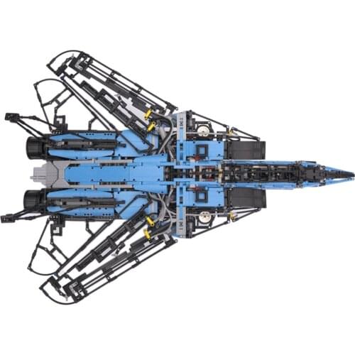 4000Pcs MOC RC F14Z Fighter Small Particle DIY Building Block Stem Toy With 18 Pneumatic Elements And 2 Motors For Children Toys