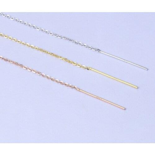 Lo Paulina 100% 925 Sterling Silver Universal Chain Necklace With Beading Needle Latest Design Jewelry Pendant DIY LP21030404