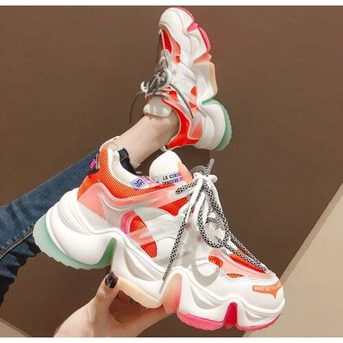 Women Sneakers Rainbow Bottom Old Shoes Women 2020 Spring New Wild Net Red Students Super Fire Casual Sports Shoes Women Tide