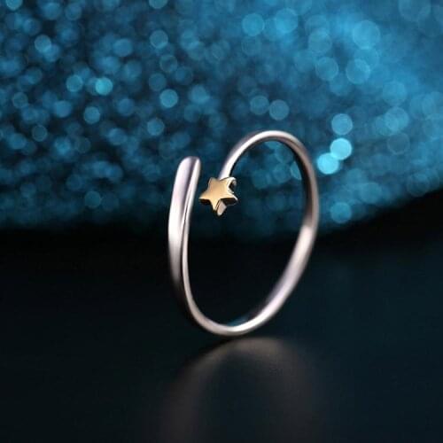 Fashion Star Shaped Rings Charm Jewelry Opening Adjusted Ring For Women Drop Shipping