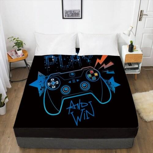 Cartoon Gamepad Childrens Elastic fitted sheet bed sheet With An Elastic Band Mattress Cover Bed cover for kids baby play